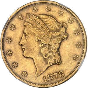 République fédérale des États-Unis d’Amérique (1776-à nos jours). 20 dollars Liberty 1878, CC, Carson City.