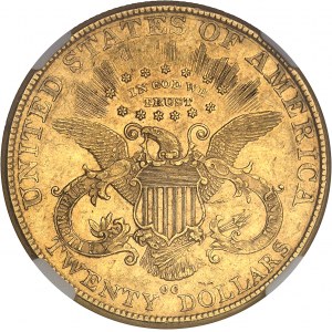 République fédérale des États-Unis d’Amérique (1776-à nos jours). 20 dollars Liberty 1890, CC, Carson City.