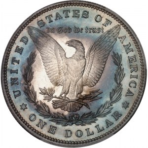 République fédérale des États-Unis d’Amérique (1776-à nos jours). Dollar Morgan, Flan bruni (PROOF) 1880, Philadelphie.