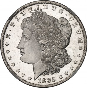 République fédérale des États-Unis d’Amérique (1776-à nos jours). Dollar Morgan, d’aspect Flan bruni intense ( DEEP PROOFLIKE) 1885, O, La Nouvelle-Orléans.