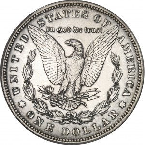 République fédérale des États-Unis d’Amérique (1776-à nos jours). Dollar Morgan, Flan bruni (PROOF) 1901, Philadelphie.
