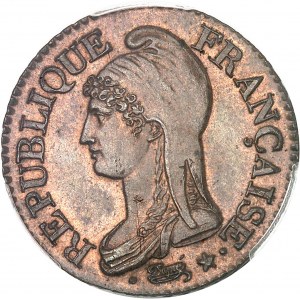 Directoire (1795-1799). Cinq centimes Dupré, grand module An 7 (1798), A, Paris.