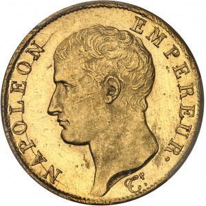 Premier Empire / Napoléon Ier (1804-1814). 40 francs tête nue, calendrier grégorien 1806, A, Paris.