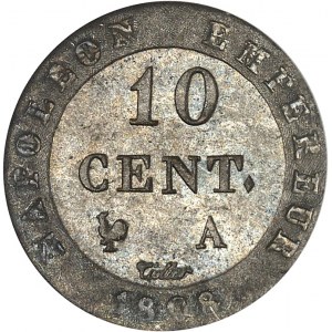 Premier Empire / Napoléon Ier (1804-1814). 10 centimes à l’N couronnée 1808, Paris.