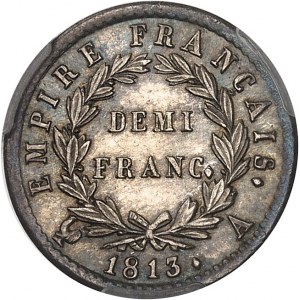 Premier Empire / Napoléon Ier (1804-1814). Demi-franc Empire 1813, A, Paris.