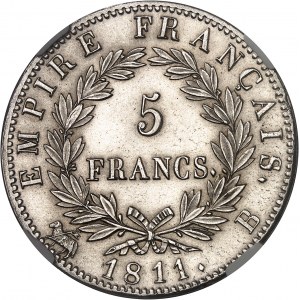 Premier Empire / Napoléon Ier (1804-1814). 5 francs Empire 1811, B, Rouen.