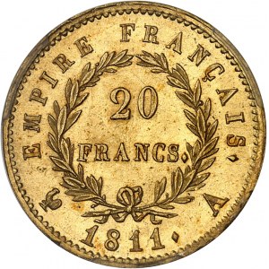 Premier Empire / Napoléon Ier (1804-1814). 20 francs Empire 1811, A, Paris.