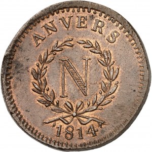 Premier Empire / Napoléon Ier (1804-1814). 10 centimes siège d’Anvers, 1er type 1814, Anvers (atelier de l’arsenal).