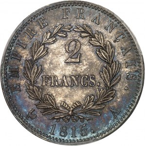 Cent-Jours / Napoléon Ier (mars-juillet 1815). 2 francs Cent-Jours 1815, A, Paris.