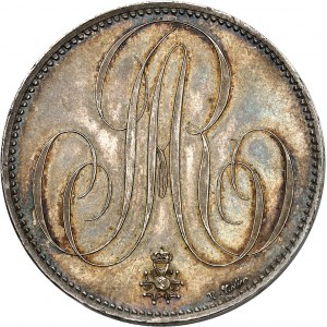 Louis XVIII (1814-1824). Module de 5 francs, l’Administration des Monnaies à son excellence M. Roy, Ministre des finances, par Tiolier 1820, Paris.