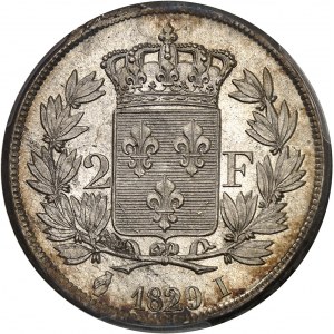Charles X (1824-1830). 2 francs 1829, I, Limoges.