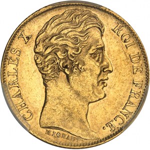 Charles X (1824-1830). 20 francs, tranche cannelée, Frappe spéciale (SP) 1830, A, Paris.