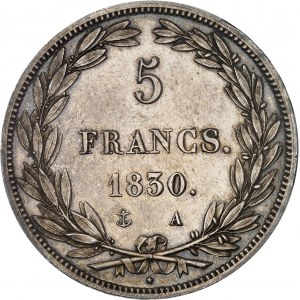 Louis-Philippe Ier (1830-1848). Essai de 5 francs Hors concours, par Galle, Frappe spéciale (SP) 1830, A, Paris.
