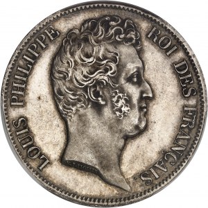Louis-Philippe Ier (1830-1848). 5 francs sans le I, tranche en relief 1830, A, Paris.