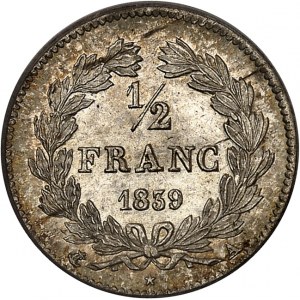 Louis-Philippe Ier (1830-1848). 1/2 franc 1839, A, Paris.
