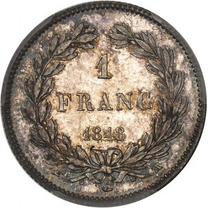 Louis-Philippe Ier (1830-1848). 1 franc tête laurée 1848, A, Paris.