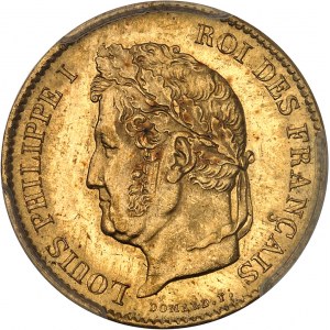 Louis-Philippe Ier (1830-1848). 40 francs tête laurée 1834, A, Paris.
