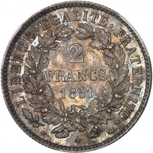 IIe République (1848-1852). 2 francs Cérès 1851, A, Paris.