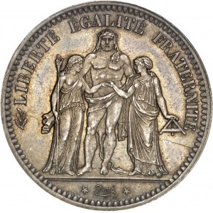 IIe République (1848-1852). 5 francs Hercule 1848, BB, Strasbourg.
