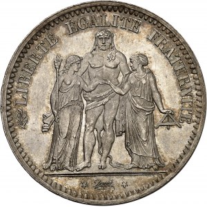 IIe République (1848-1852). 5 francs Hercule 1849, A, Paris.