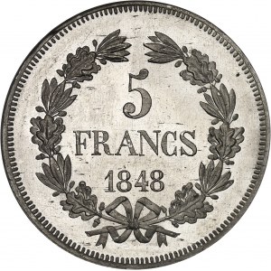 IIe République (1848-1852). Essai de 5 francs, 3e concours de Gayrard 1848, Paris.