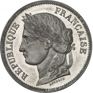 IIe République (1848-1852). Essai de 5 francs, concours de Reynaud, Frappe spéciale (SP) 1848, Paris.