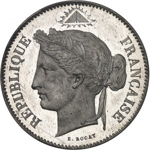 IIe République (1848-1852). Essai de 5 francs, concours de Rogat, Frappe spéciale (SP) 1848, Paris.