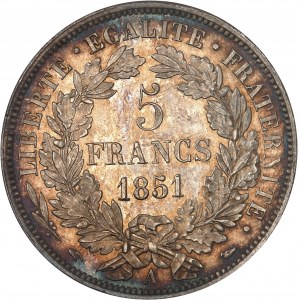IIe République (1848-1852). 5 francs Cérès 1851, A, Paris.