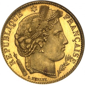 IIe République (1848-1852). 10 francs Cérès, Flan bruni (PROOF) 1851, A, Paris.
