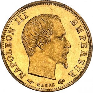 Second Empire / Napoléon III (1852-1870). 5 francs tête nue, grand module 1859, A, Paris.