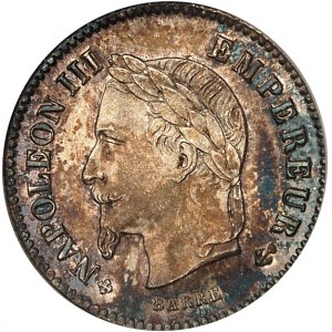 Second Empire / Napoléon III (1852-1870). 20 centimes, tête laurée 1867, BB, Strasbourg.