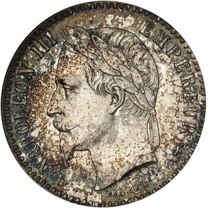 Second Empire / Napoléon III (1852-1870). 50 centimes tête laurée 1865, A, Paris.