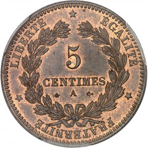 Gouvernement de Défense Nationale (1870-1871). 5 centimes, Cérès 1871, A, Paris.