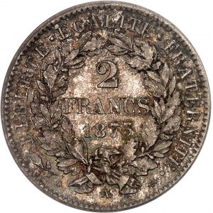 IIIe République (1870-1940). 2 francs Cérès 1873, A, Paris.