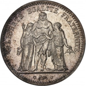 IIIe République (1870-1940). 5 francs Hercule 1874, A, Paris.