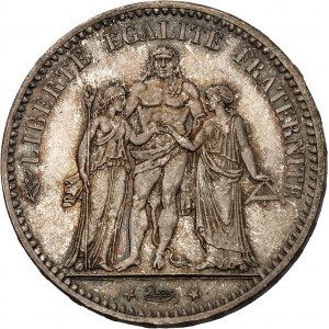 IIIe République (1870-1940). 5 francs Hercule 1874, A, Paris.