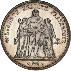 IIIe République (1870-1940). 5 francs Hercule, Flan bruni (PROOF) 1876, A, Paris.