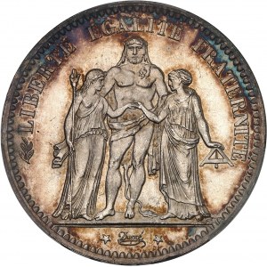 IIIe République (1870-1940). 5 francs Hercule 1877, A, Paris.