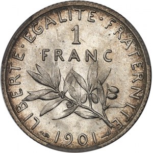 IIIe République (1870-1940). 1 franc Semeuse 1901, Paris.