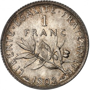IIIe République (1870-1940). 1 franc Semeuse 1902, Paris.