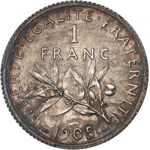 IIIe République (1870-1940). 1 franc Semeuse 1905, Paris.