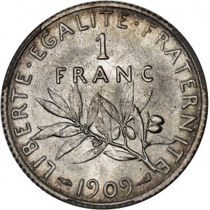IIIe République (1870-1940). 1 franc Semeuse 1909, Paris.