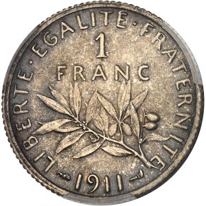 IIIe République (1870-1940). 1 franc Semeuse 1911, Paris.