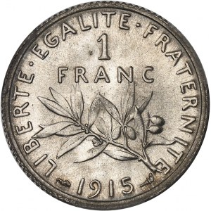 IIIe République (1870-1940). 1 franc Semeuse 1915, Paris.