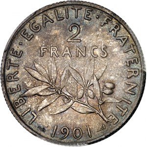 IIIe République (1870-1940). 2 francs Semeuse 1901, Paris.
