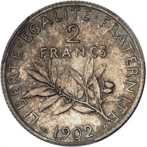 IIIe République (1870-1940). 2 francs Semeuse 1902, Paris.