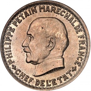 État Français (1940-1944). 5 francs Pétain 1941, Paris.