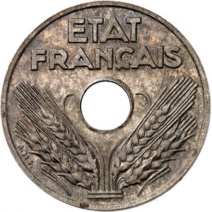 État Français (1940-1944). 20 centimes fer 1944, Paris.