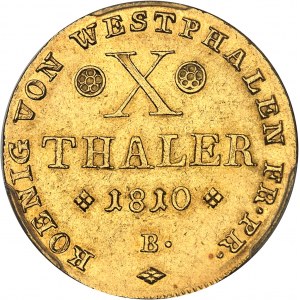 Westphalie, Jérôme Napoléon (1807-1813). X Thaler 1810, B, Brunswick.