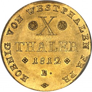 Westphalie, Jérôme Napoléon (1807-1813). X Thaler 1812, B, Brunswick.